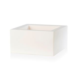 Vaso Fioriera in resina SCHIO CUBO BASSO 50x50 H20 - BIANCO  -30%