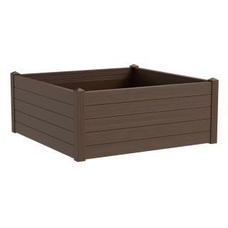 Vaso quadrato basso in resina TRAMA 100X100 H40 - TERAPLAST